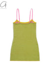 YANYAN KNITS strappy mini dress YYK-YYW24-0731-LV green